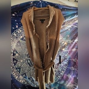 𝅺TAHARI Womans brown sweater vest, 2X, NWT